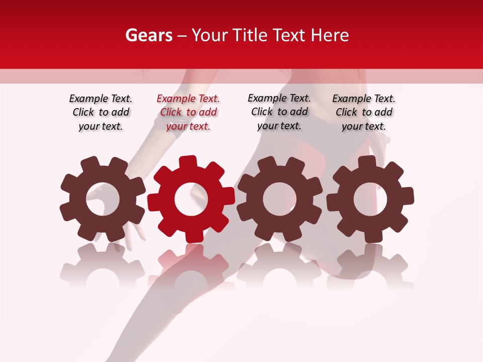 Female Jump One PowerPoint Template