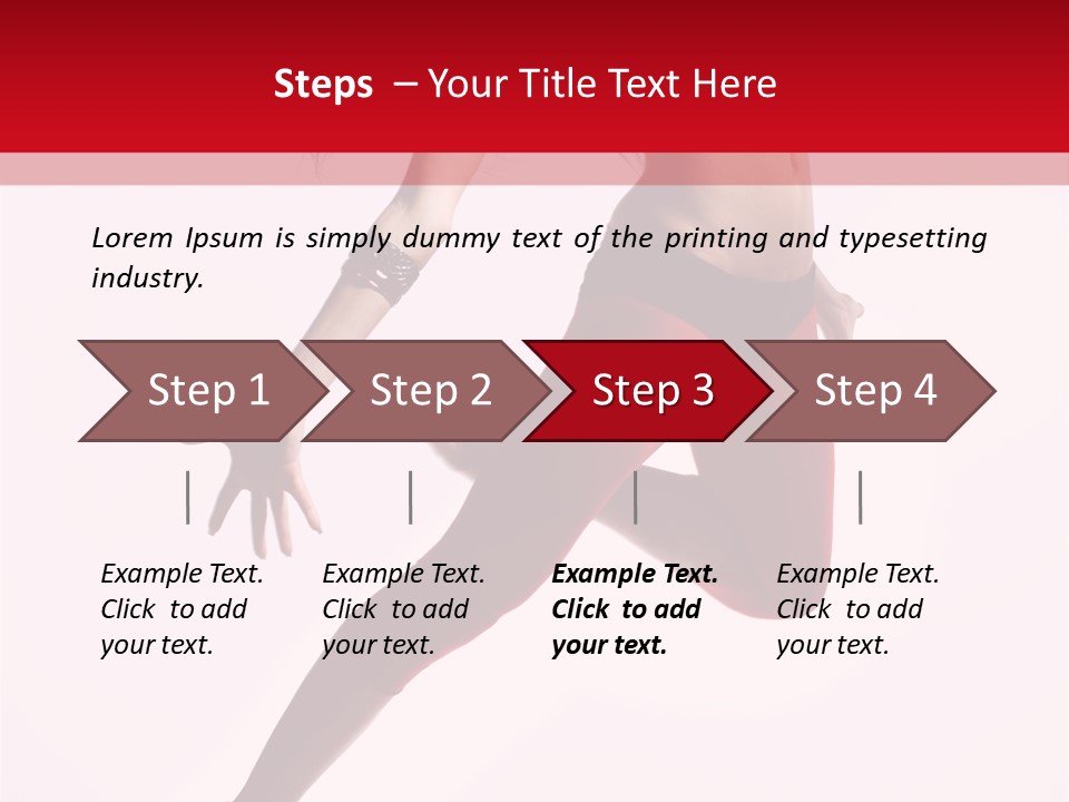 Female Jump One PowerPoint Template