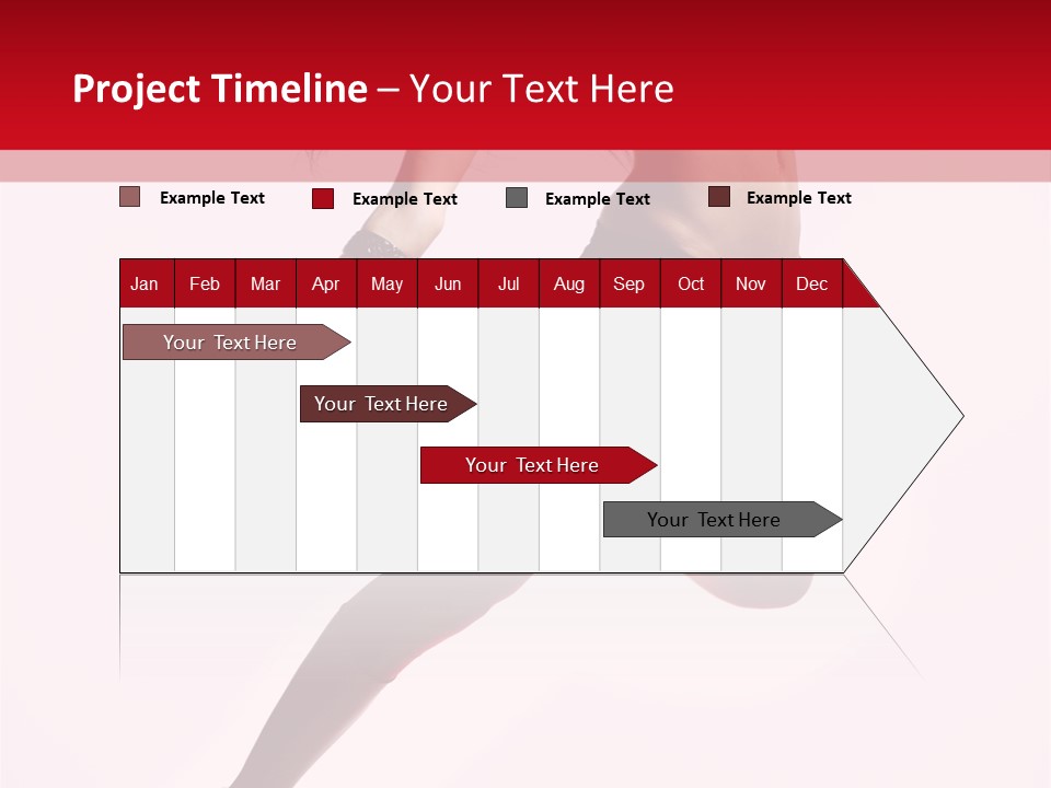 Female Jump One PowerPoint Template