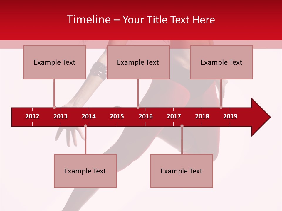 Female Jump One PowerPoint Template