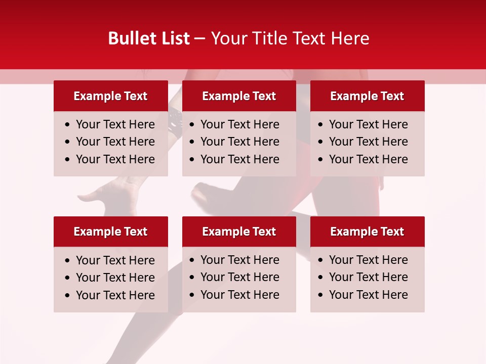 Female Jump One PowerPoint Template