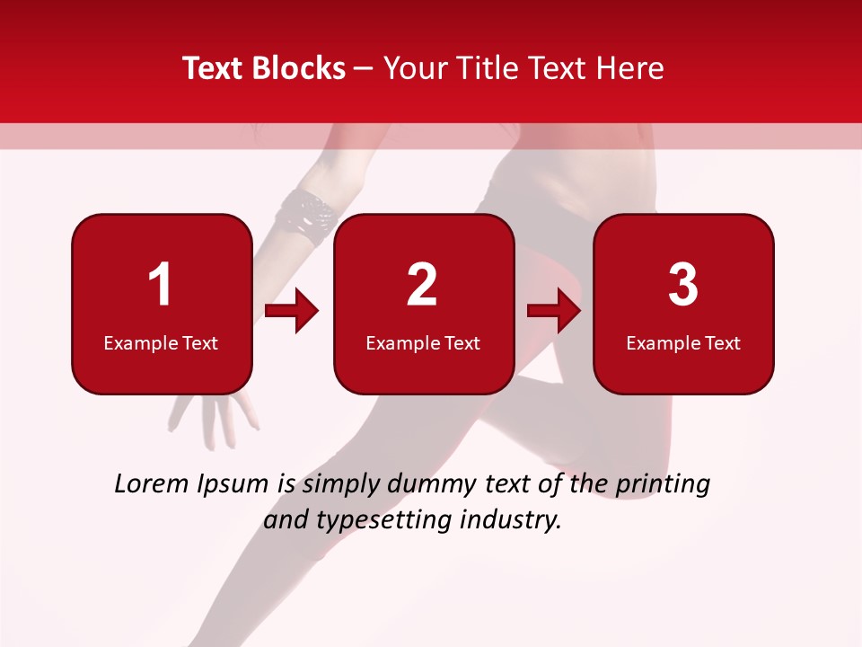 Female Jump One PowerPoint Template