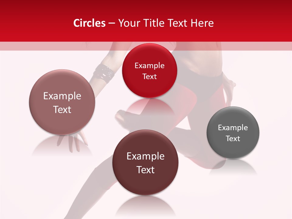 Female Jump One PowerPoint Template