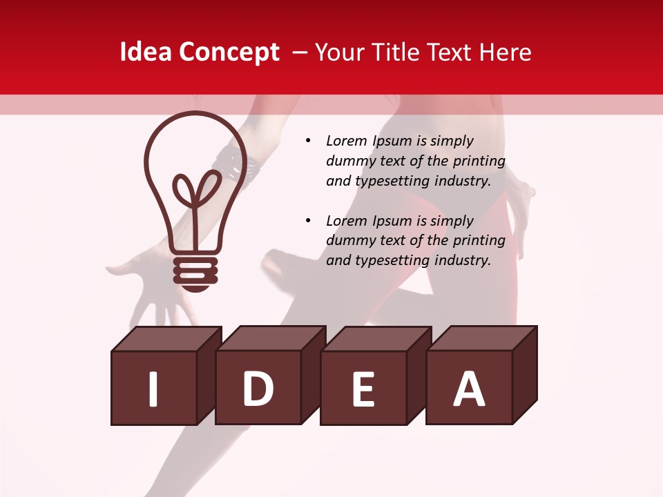 Female Jump One PowerPoint Template