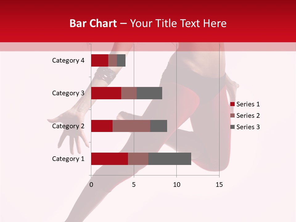 Female Jump One PowerPoint Template