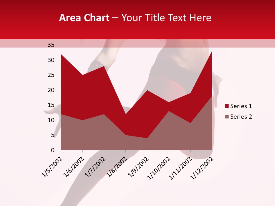Female Jump One PowerPoint Template