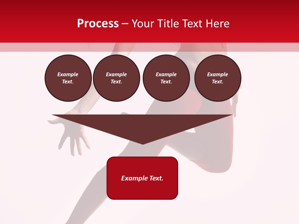 Female Jump One PowerPoint Template