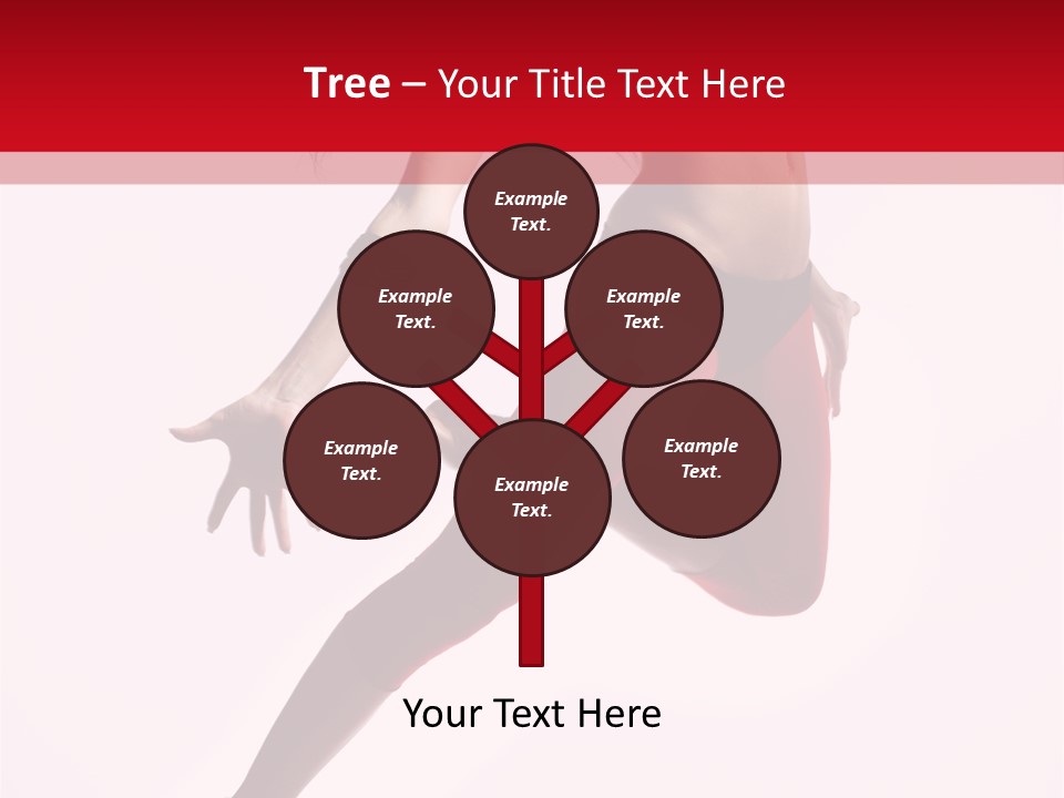 Female Jump One PowerPoint Template