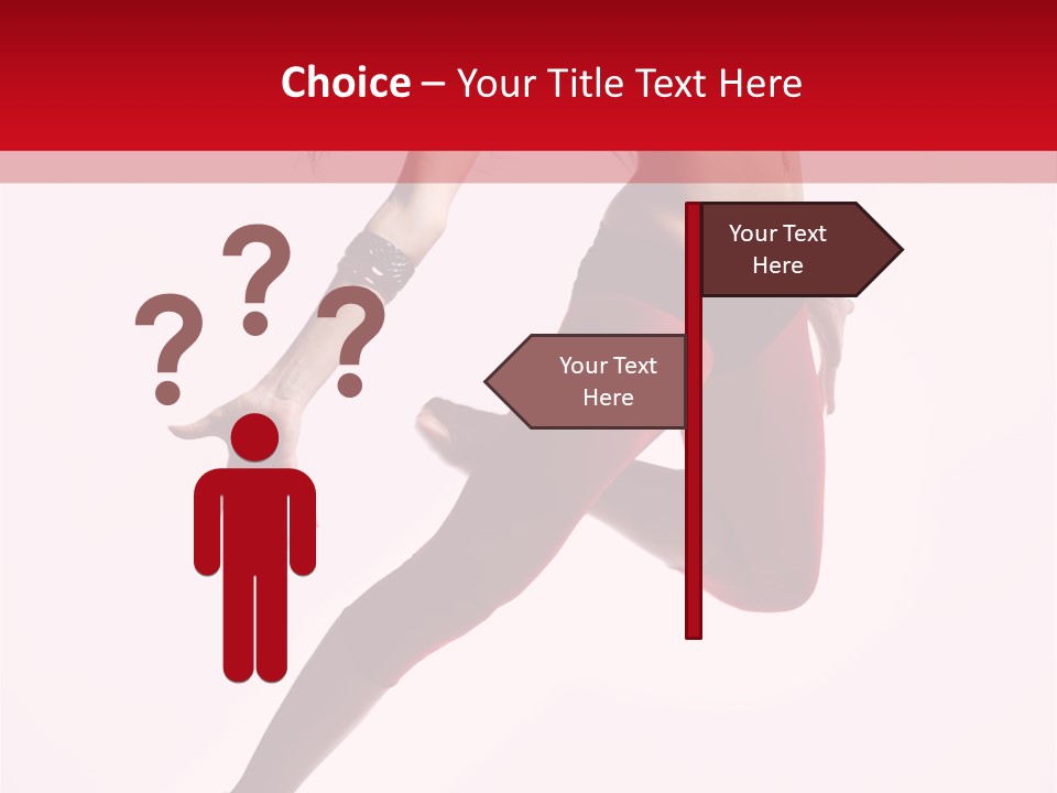 Female Jump One PowerPoint Template