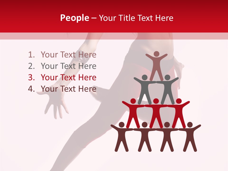 Female Jump One PowerPoint Template