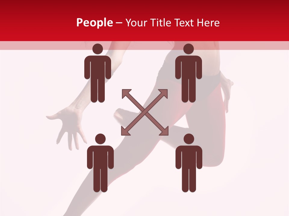 Female Jump One PowerPoint Template