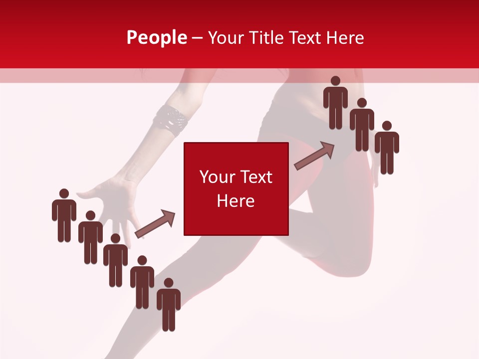 Female Jump One PowerPoint Template