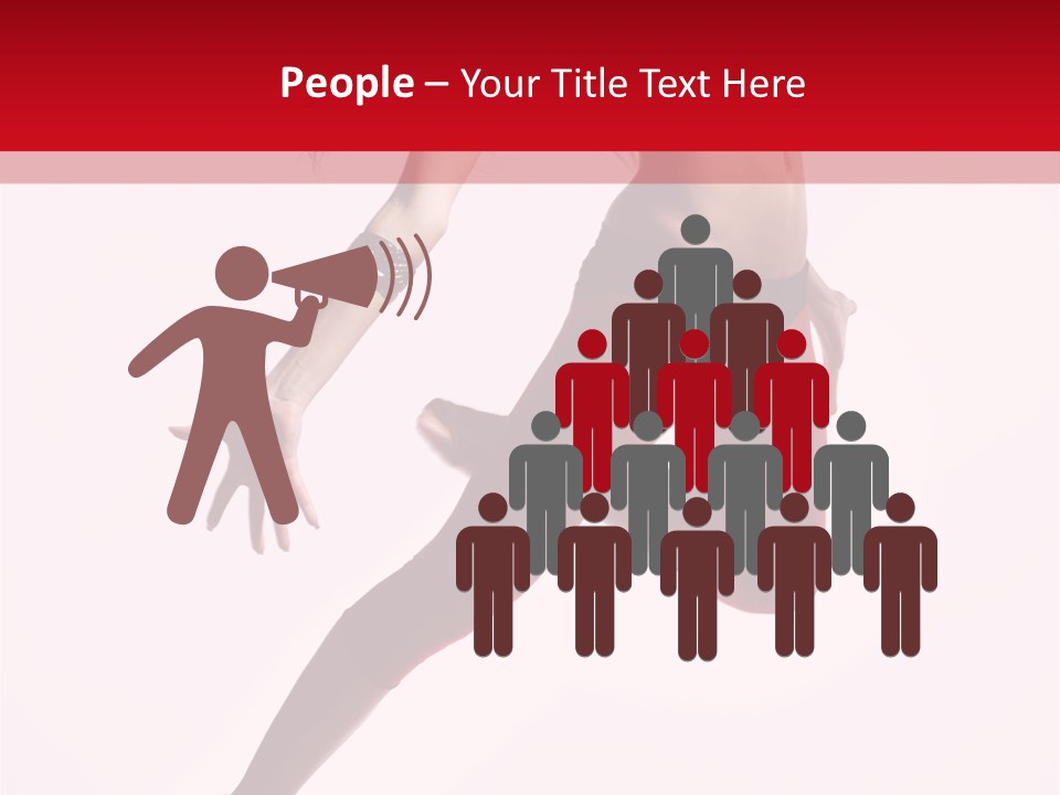 Female Jump One PowerPoint Template