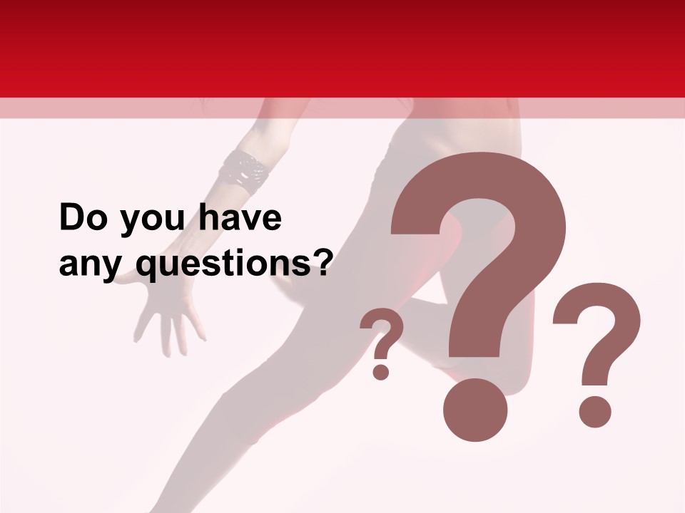 Female Jump One PowerPoint Template