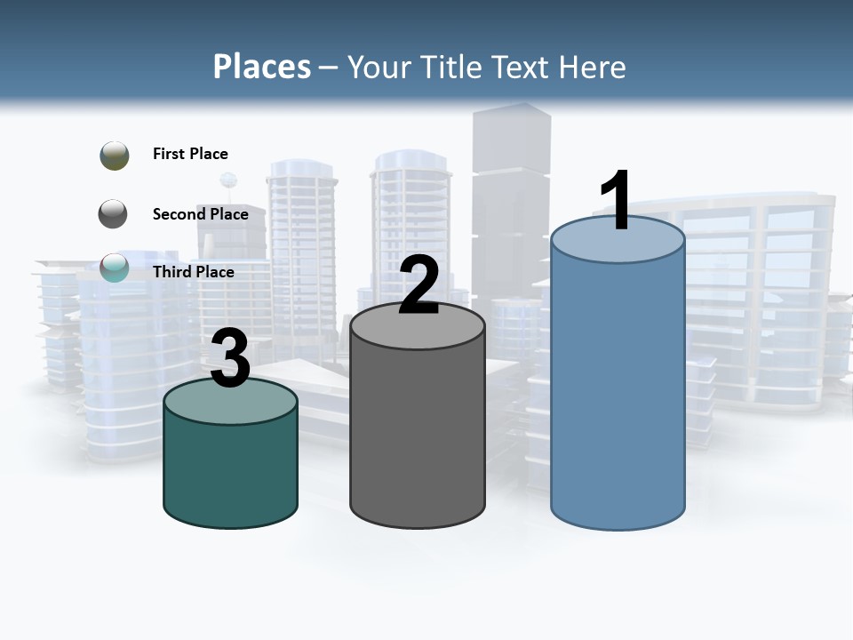 Center Work Skyscraper PowerPoint Template