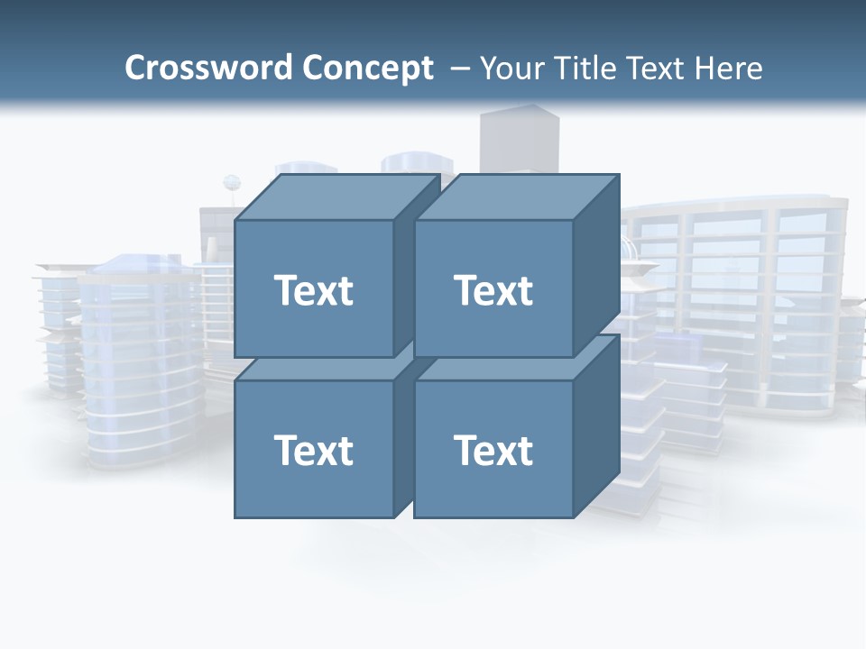 Center Work Skyscraper PowerPoint Template