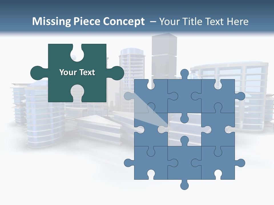 Center Work Skyscraper PowerPoint Template
