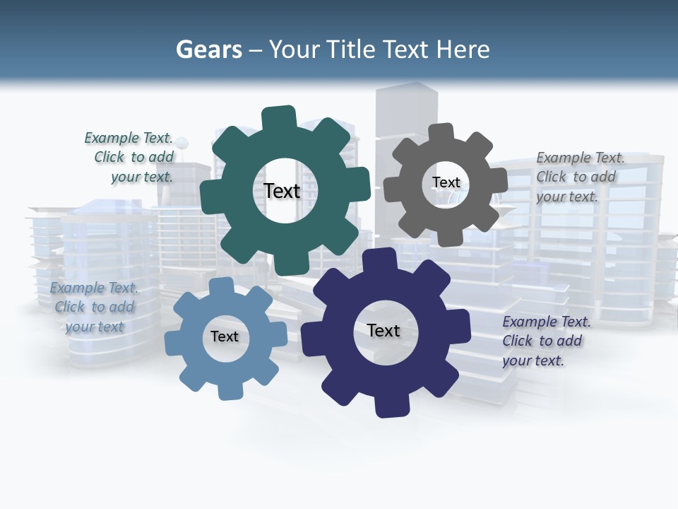 Center Work Skyscraper PowerPoint Template