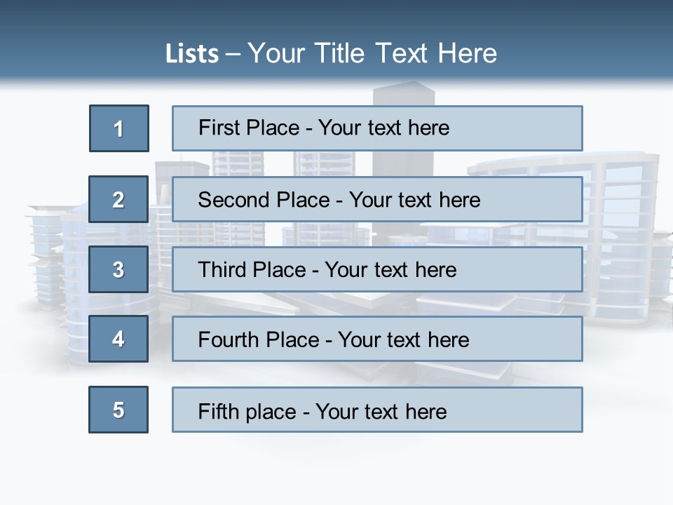 Center Work Skyscraper PowerPoint Template