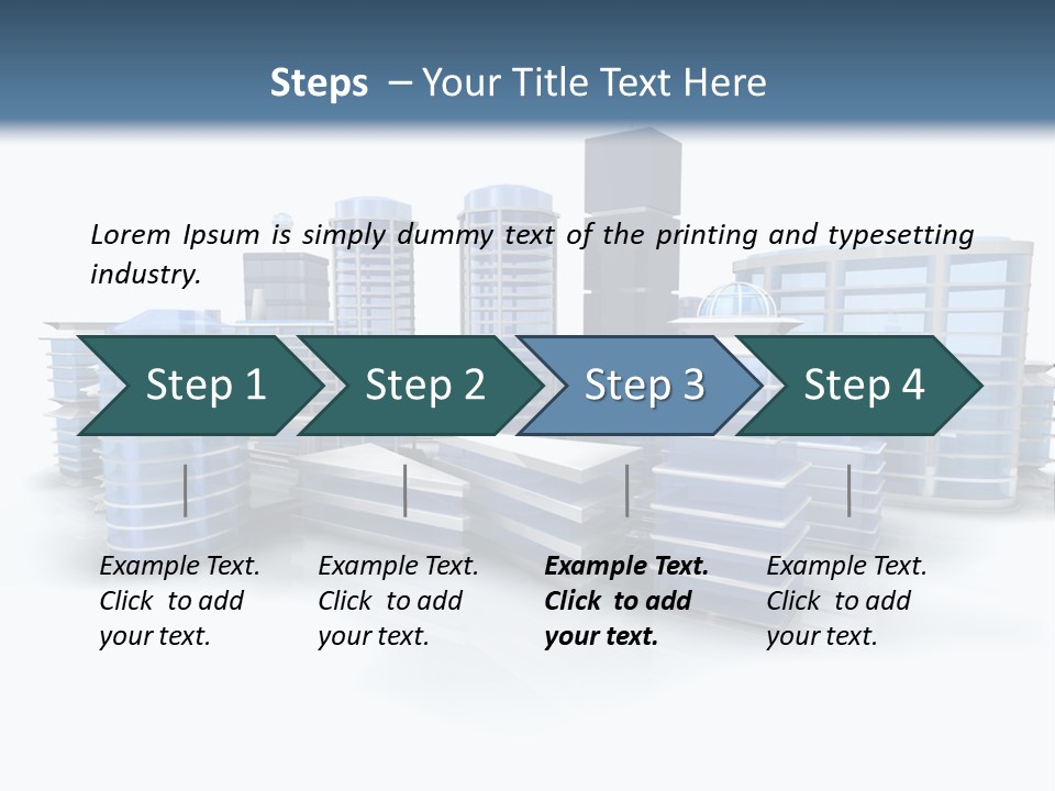 Center Work Skyscraper PowerPoint Template