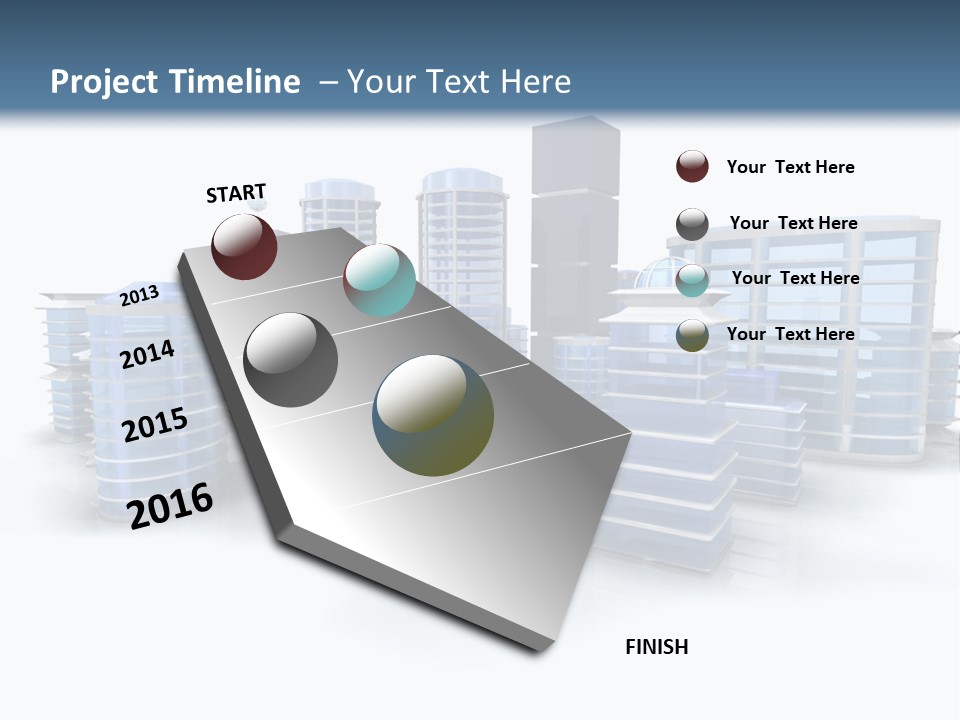 Center Work Skyscraper PowerPoint Template