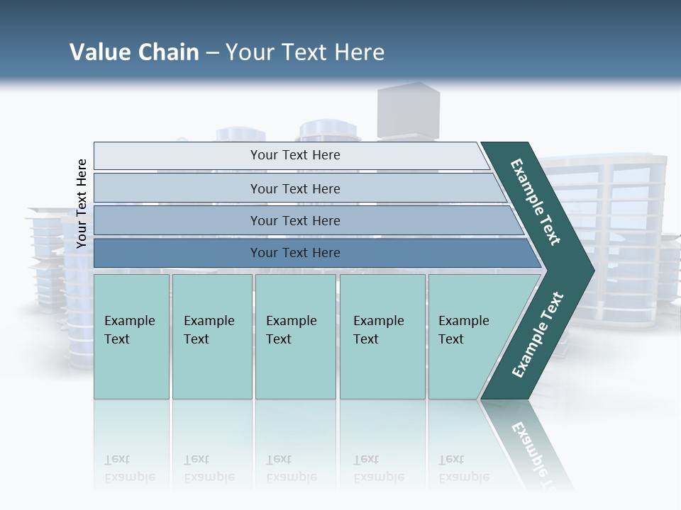 Center Work Skyscraper PowerPoint Template