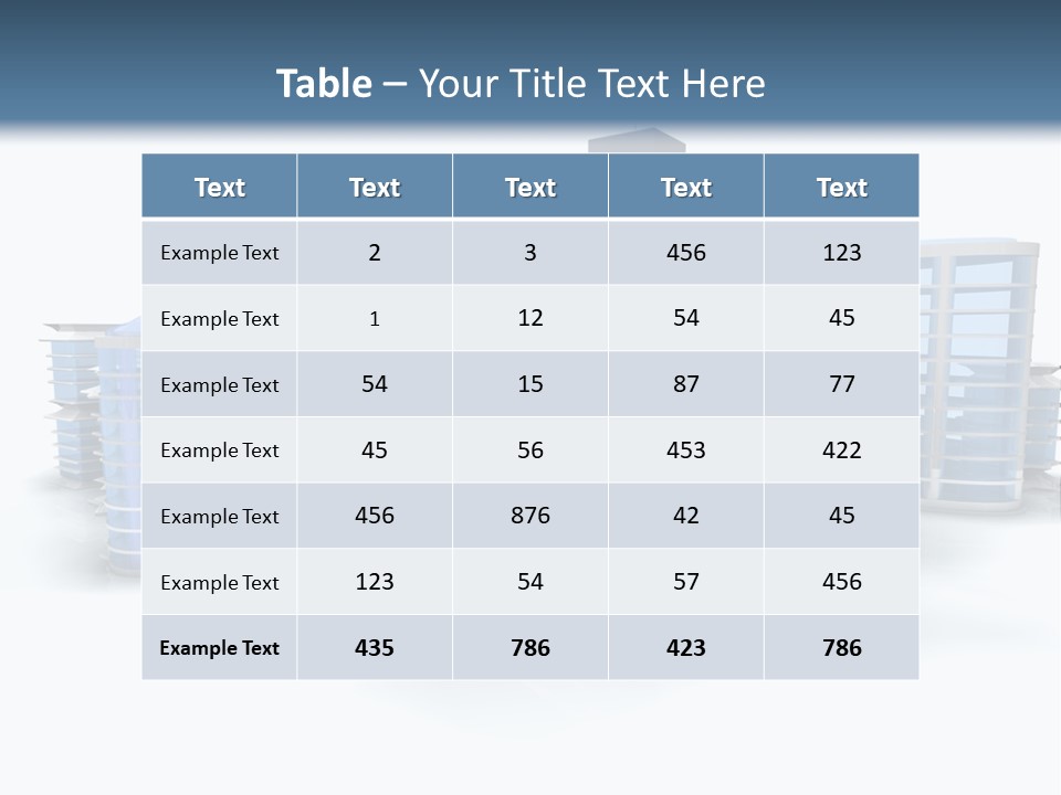 Center Work Skyscraper PowerPoint Template