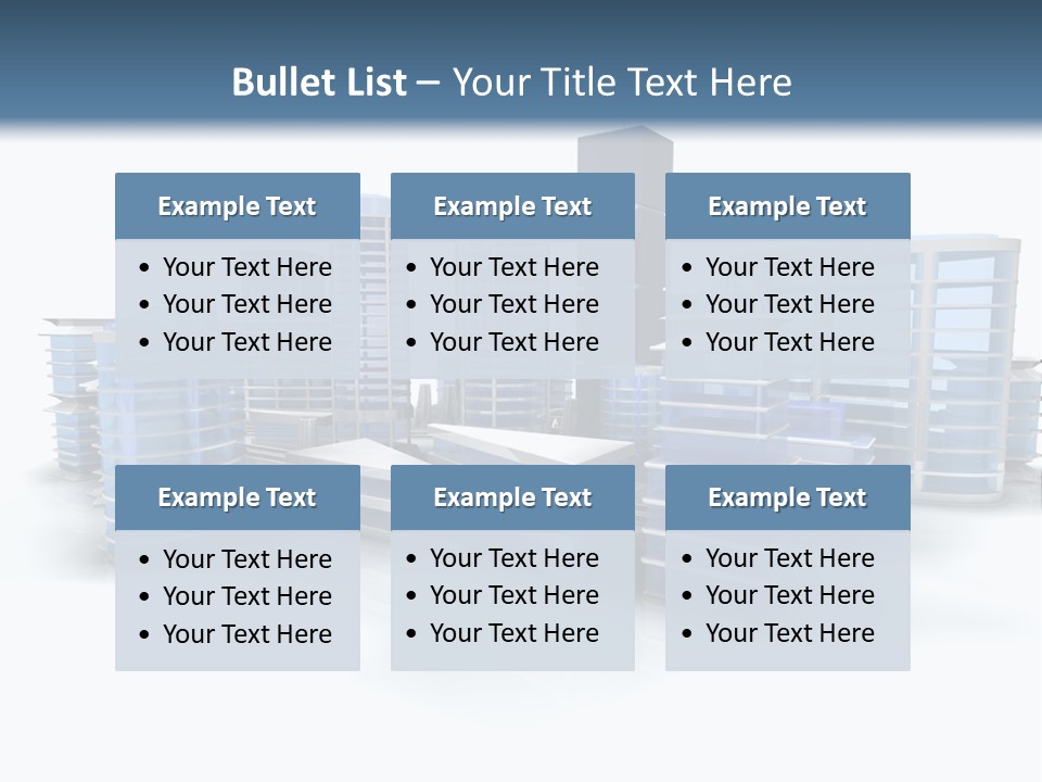 Center Work Skyscraper PowerPoint Template