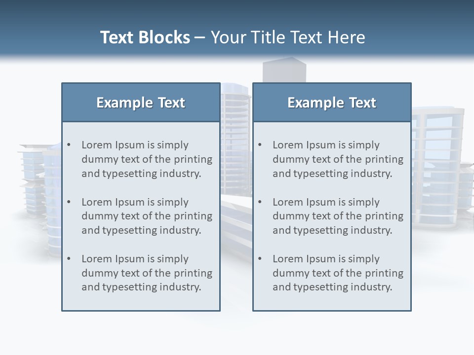Center Work Skyscraper PowerPoint Template