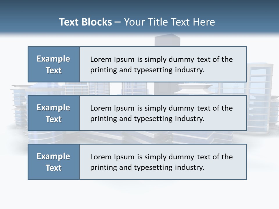 Center Work Skyscraper PowerPoint Template