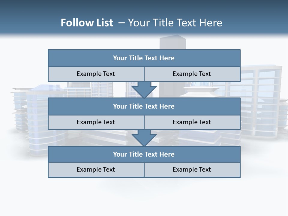 Center Work Skyscraper PowerPoint Template