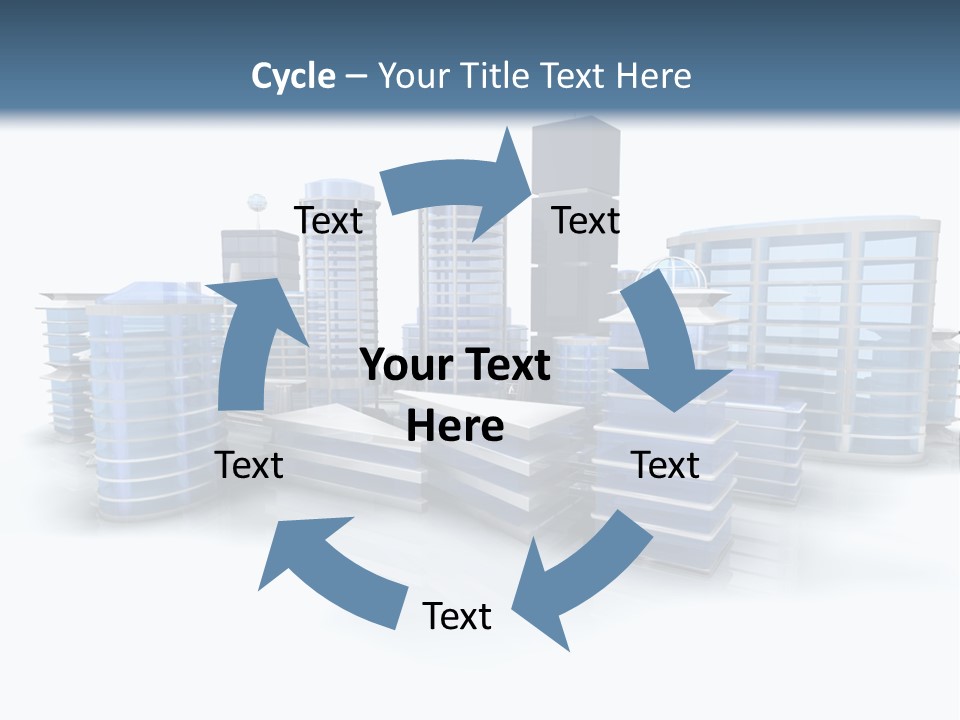 Center Work Skyscraper PowerPoint Template