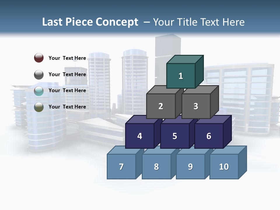 Center Work Skyscraper PowerPoint Template