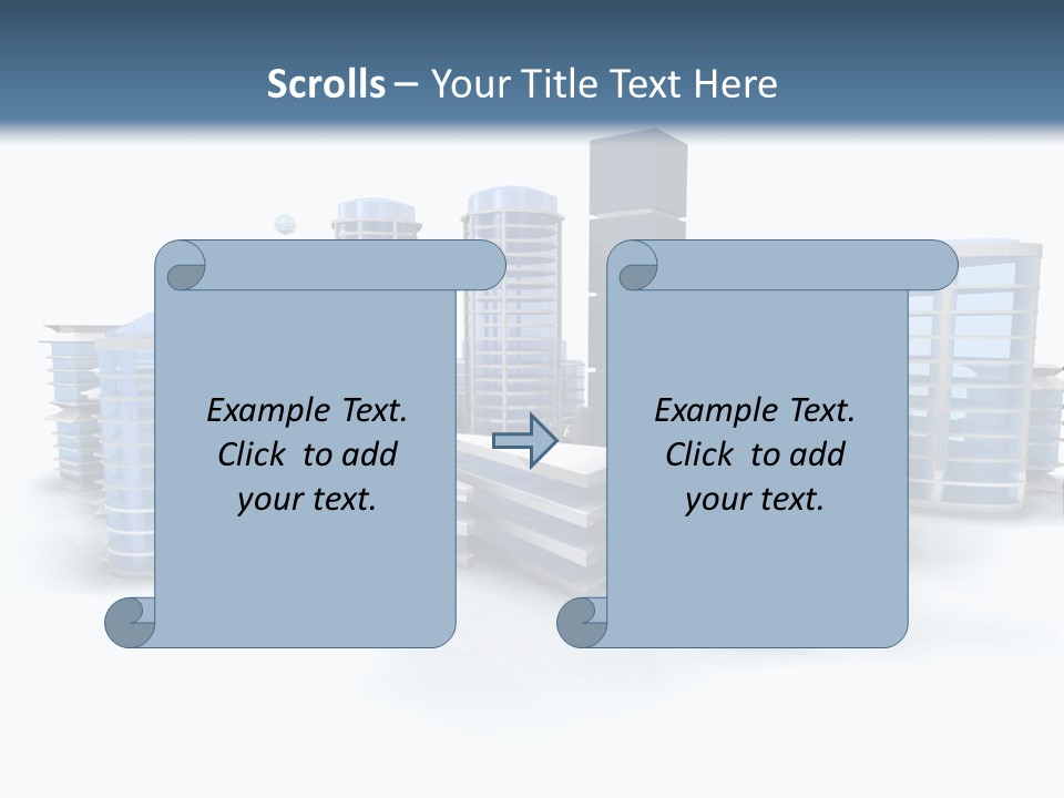 Center Work Skyscraper PowerPoint Template