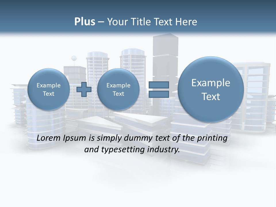 Center Work Skyscraper PowerPoint Template