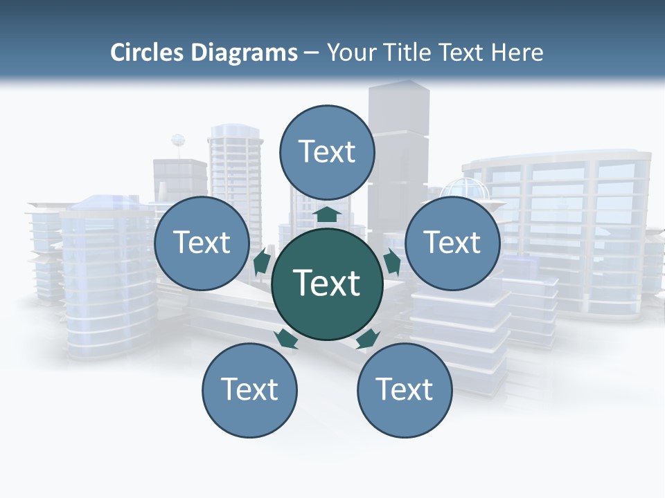 Center Work Skyscraper PowerPoint Template