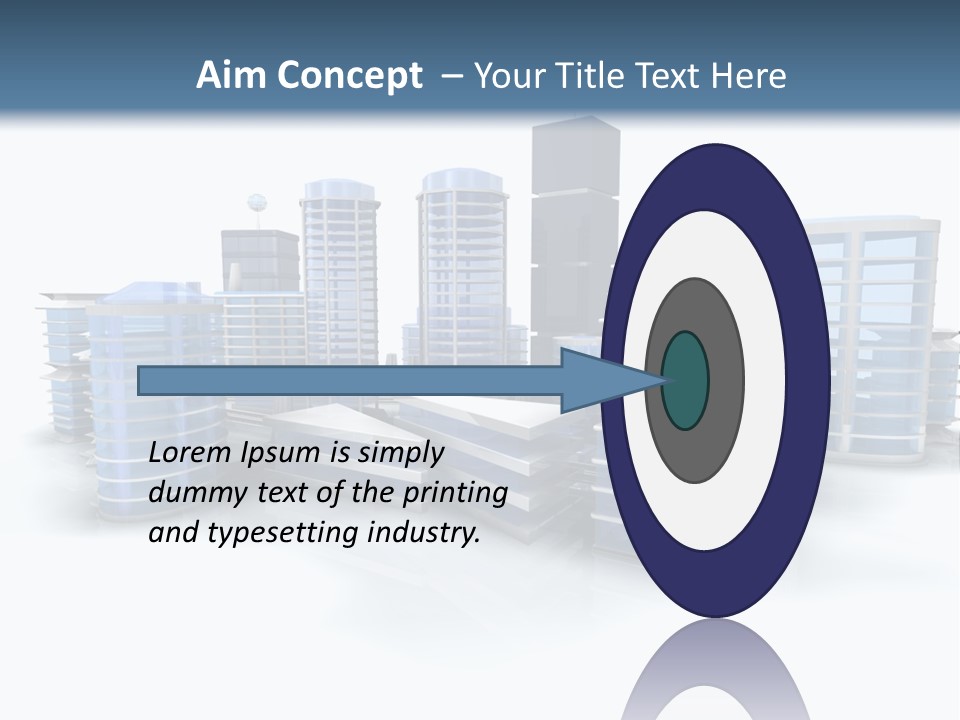 Center Work Skyscraper PowerPoint Template