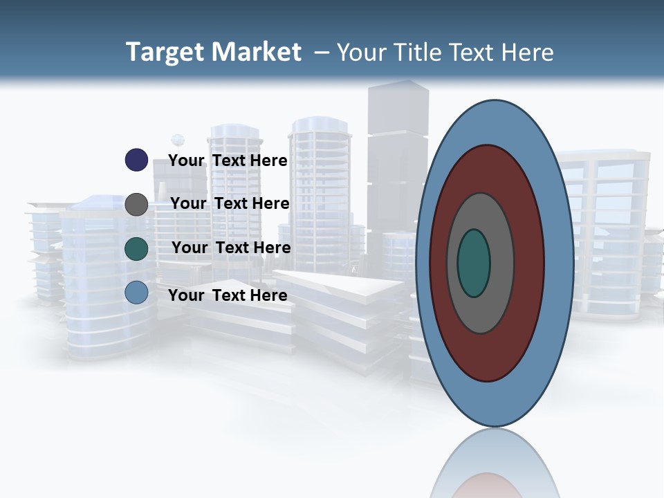 Center Work Skyscraper PowerPoint Template