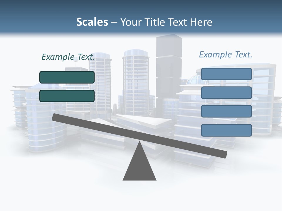 Center Work Skyscraper PowerPoint Template