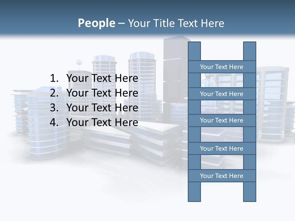 Center Work Skyscraper PowerPoint Template