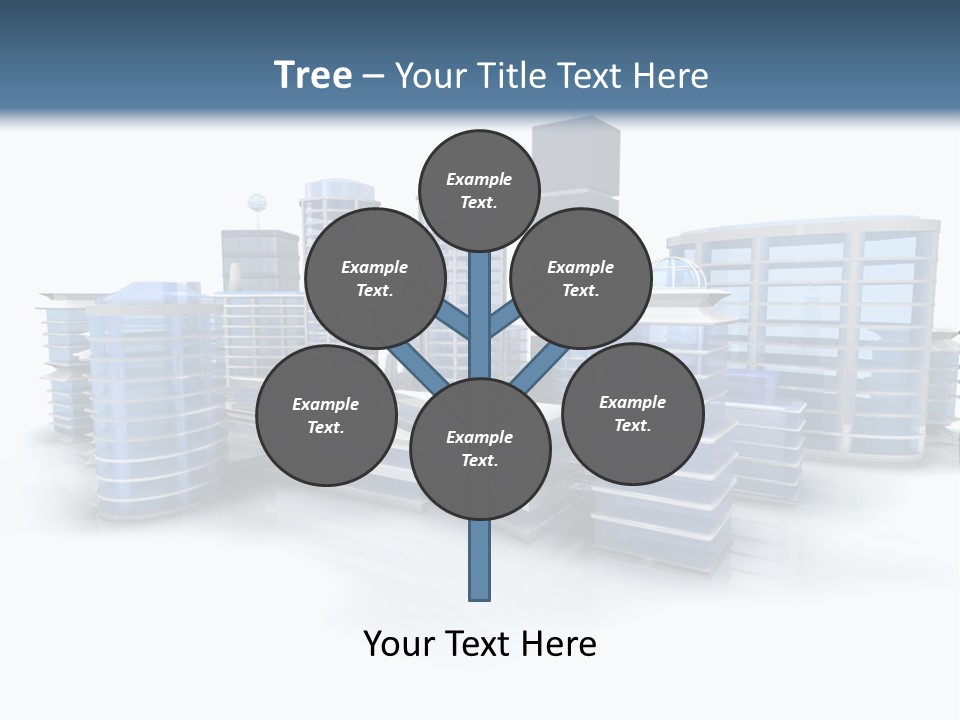 Center Work Skyscraper PowerPoint Template