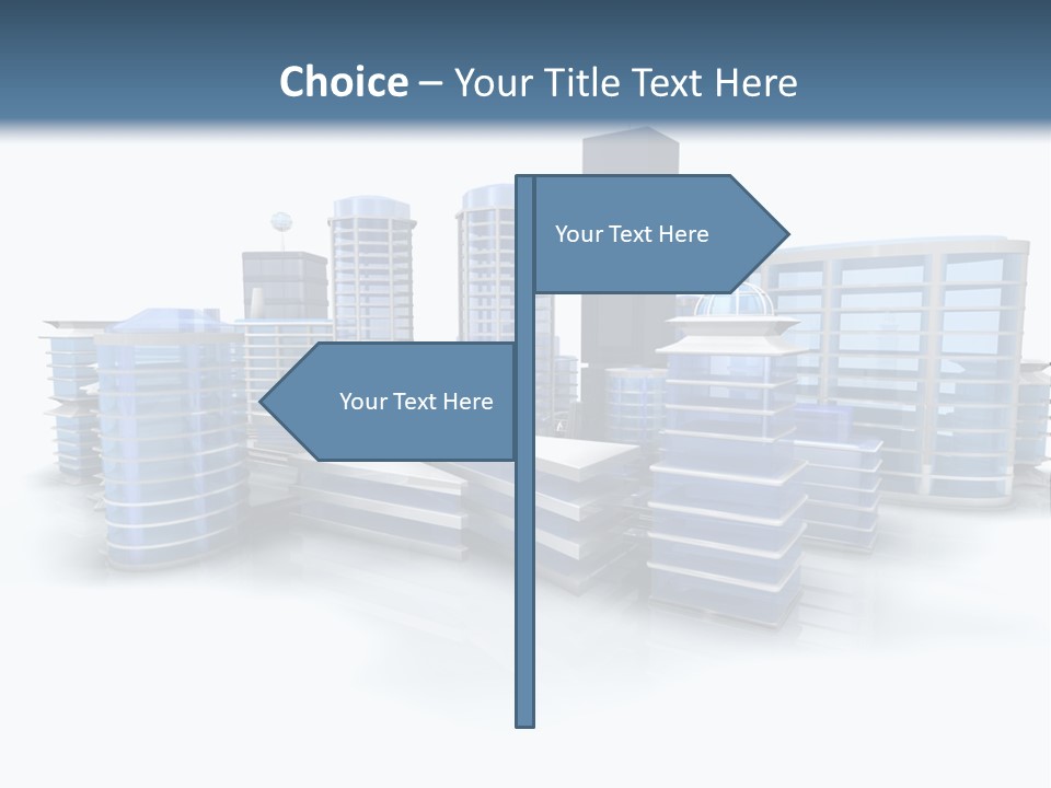 Center Work Skyscraper PowerPoint Template