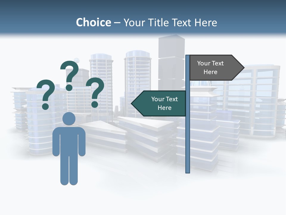 Center Work Skyscraper PowerPoint Template