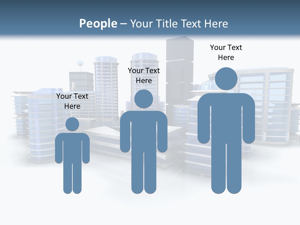 Center Work Skyscraper PowerPoint Template
