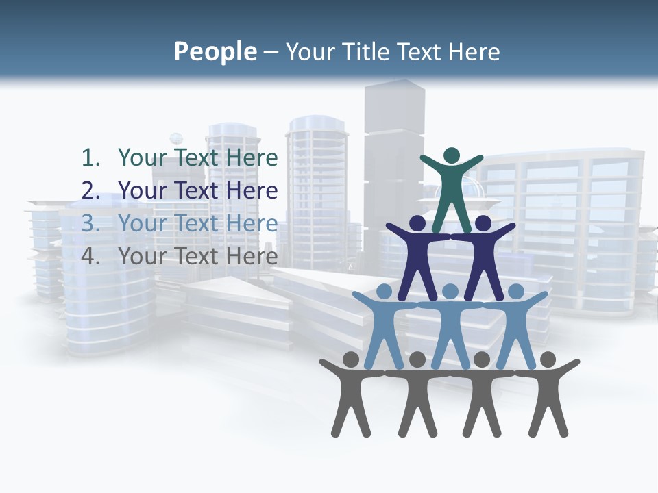 Center Work Skyscraper PowerPoint Template