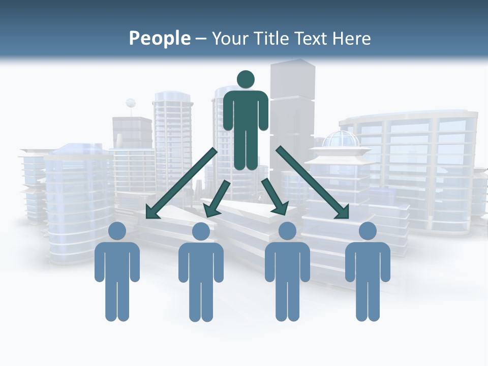 Center Work Skyscraper PowerPoint Template