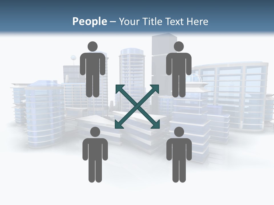 Center Work Skyscraper PowerPoint Template