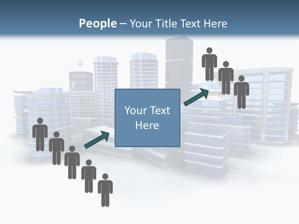 Center Work Skyscraper PowerPoint Template