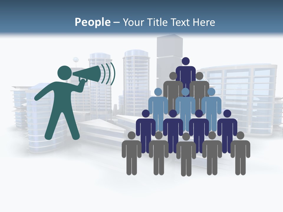 Center Work Skyscraper PowerPoint Template