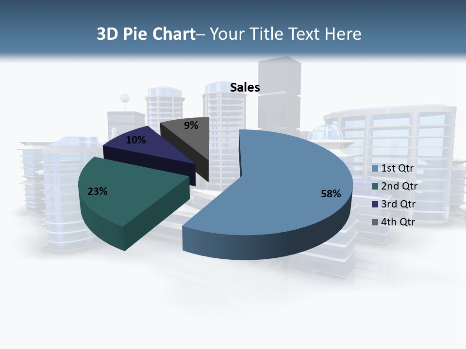 Center Work Skyscraper PowerPoint Template